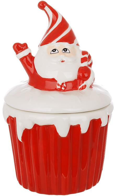 Банка керамическая для сладостей Пирожное Санта 350 мл - фото 1