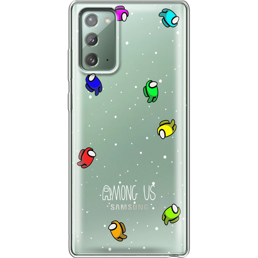 Чехол Boxface Samsung N980 Galaxy Note 20 Among Us Invisible Прозрачный силикон (40568-bk76-40568)