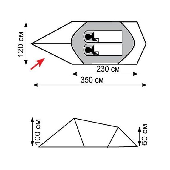Палатка Tramp Bike 2 v2 TRT-020 - фото 3