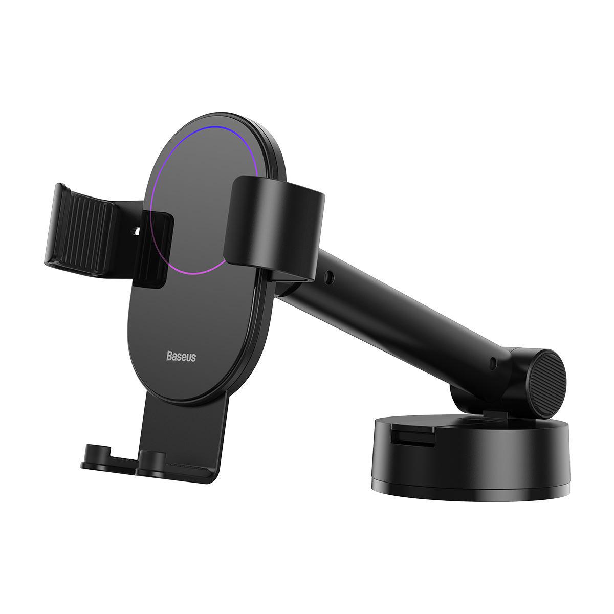 Тримач для телефону в машину BASEUS Simplism Gravity Car Mount Holder із присоскою Black (SUYL-JY01)