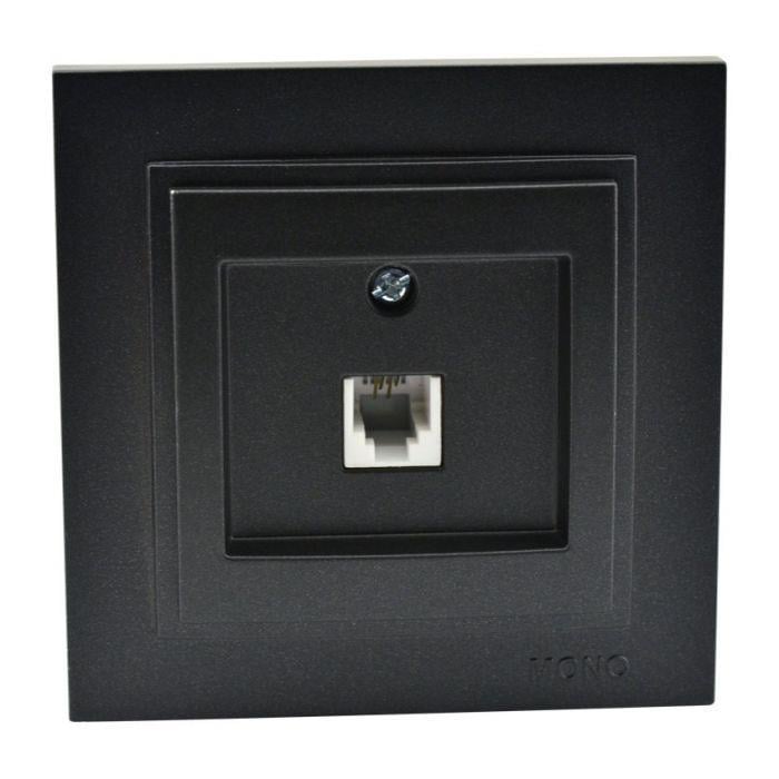 Розетка телефонная цифровая Mono Electric DESPINA 623K CAT3 Графитовый (12057) Розетка телефонная цифровая Mono Electric DESPINA 623K CAT3 Графитовый (12057)