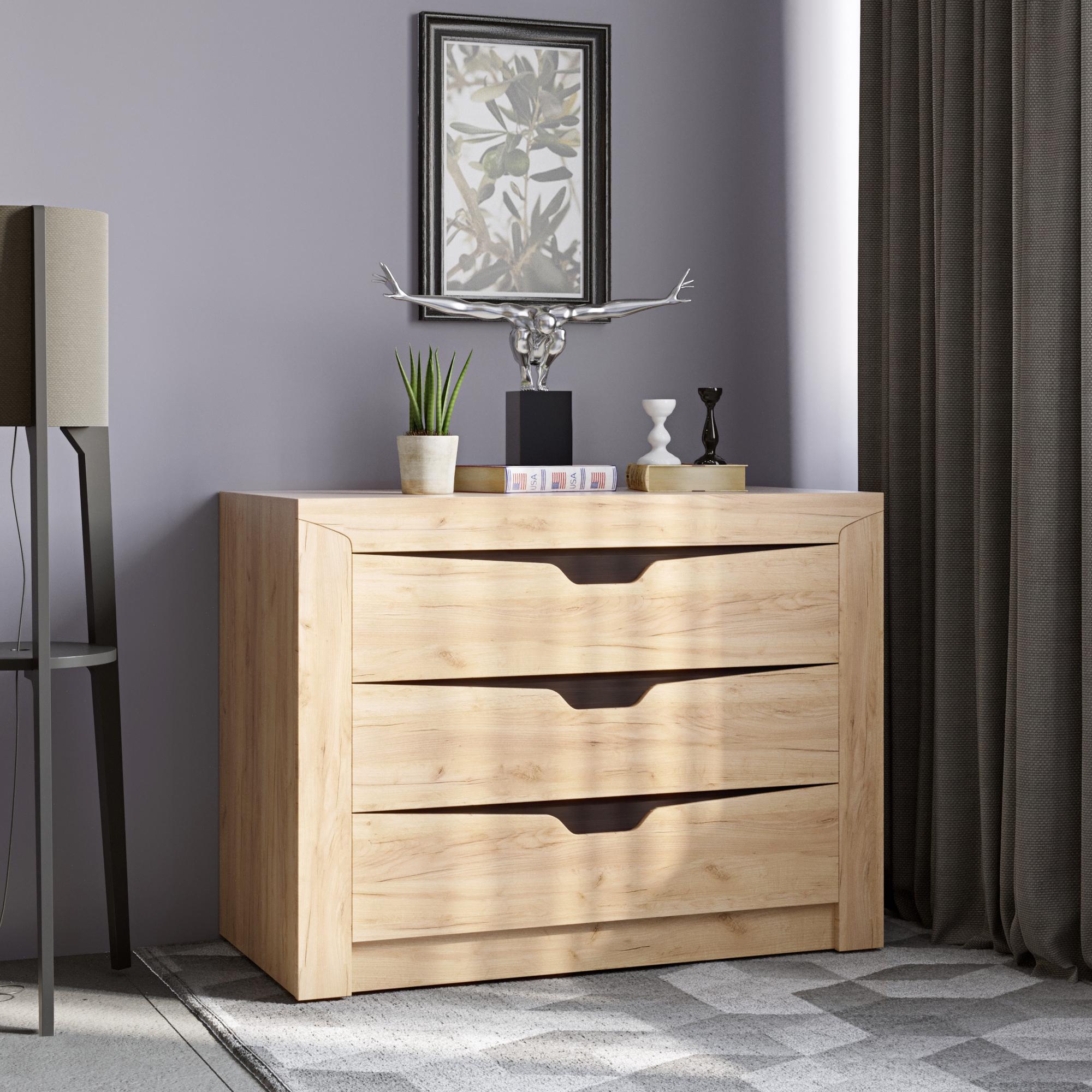 Комод в спальню Эверест Либерти-1000 100х38х76 см Дуб крафт золотой (ES-10035)