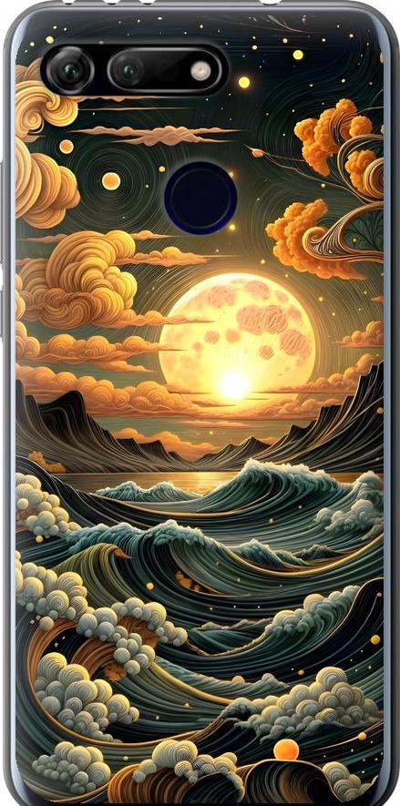 Чехол на Huawei Honor View 20 Арт волны (6332u-1645-42517)