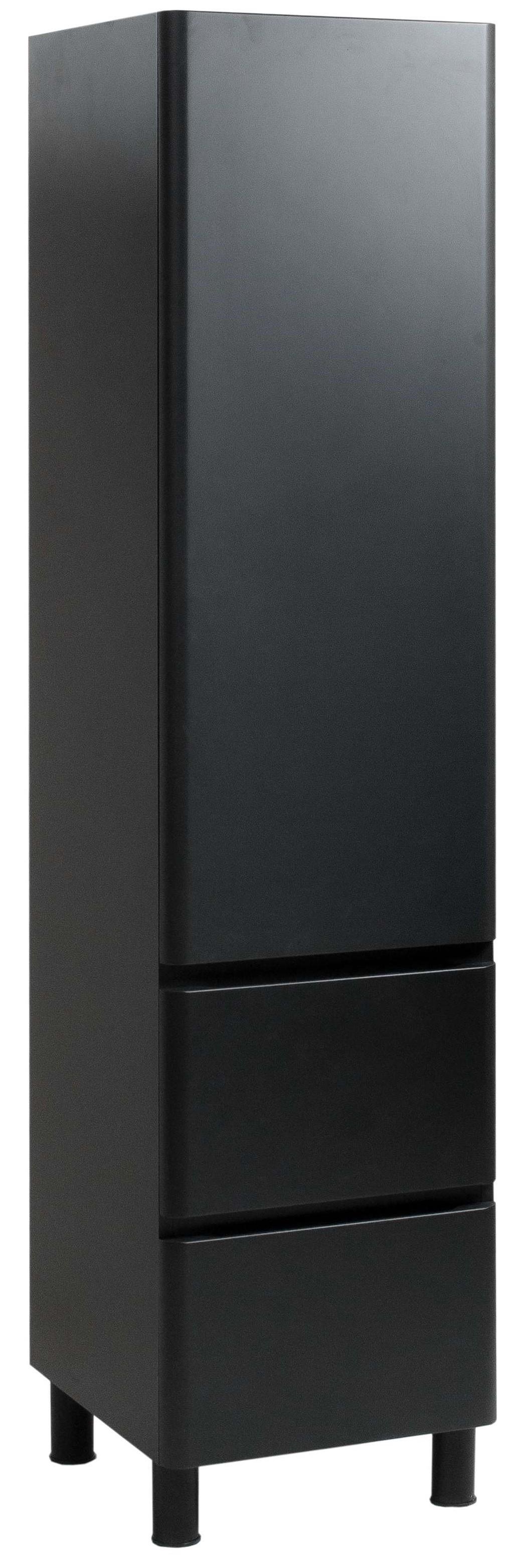 Пенал ЮВВІС Vivace ППН2ш правий підлоговий у ванну кімнату 40 см Чорний матовий (18089779)