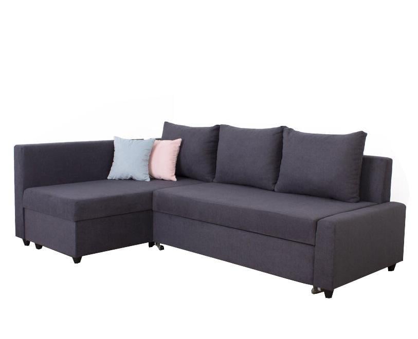 Диван угловой Elegant Benefit раскладной 54 с нишей для белья Серый