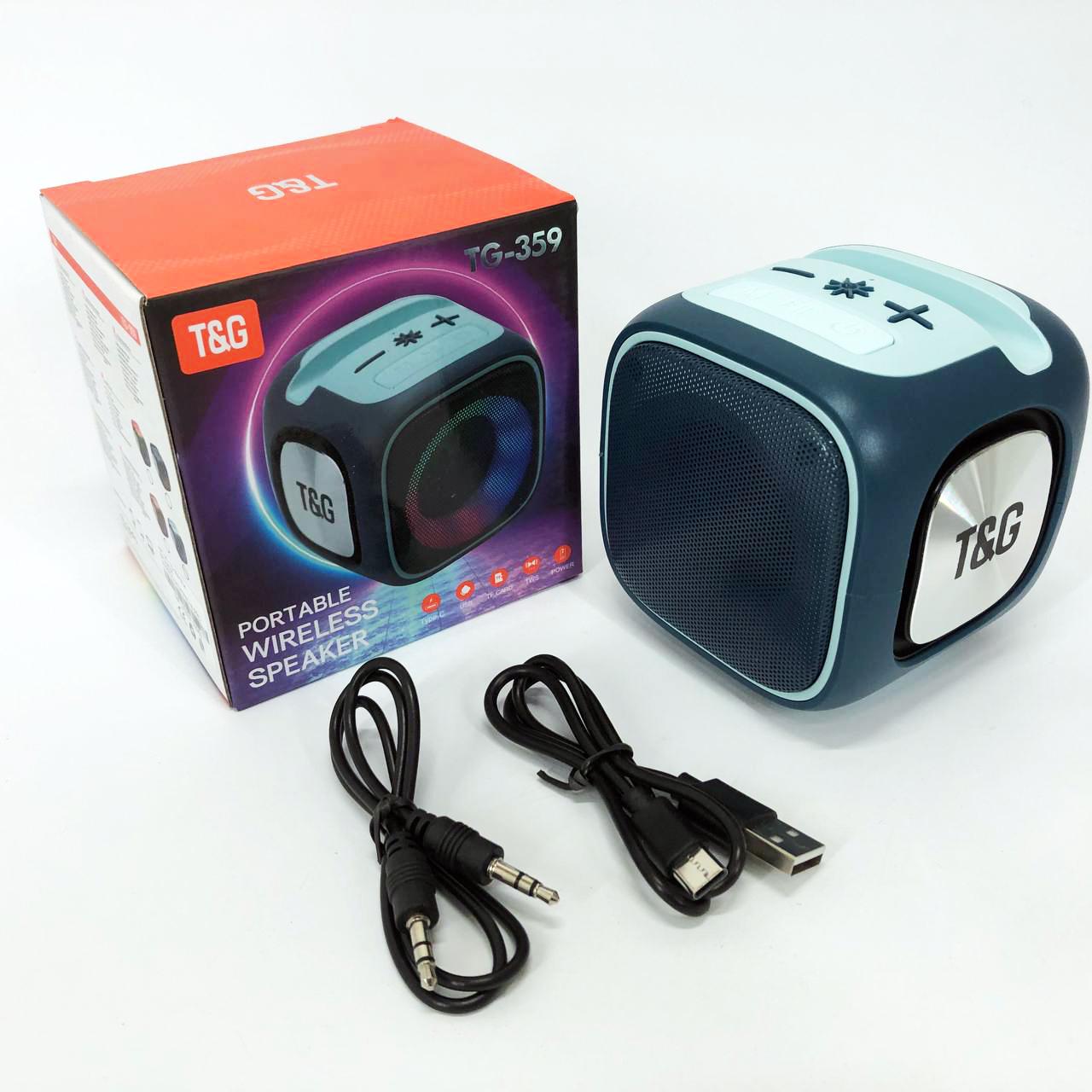 Колонка портативна з підсвічуванням RGB TG359 7W Синій - фото 6 Колонка портативна з підсвічуванням RGB TG359 7W Синій - фото 6