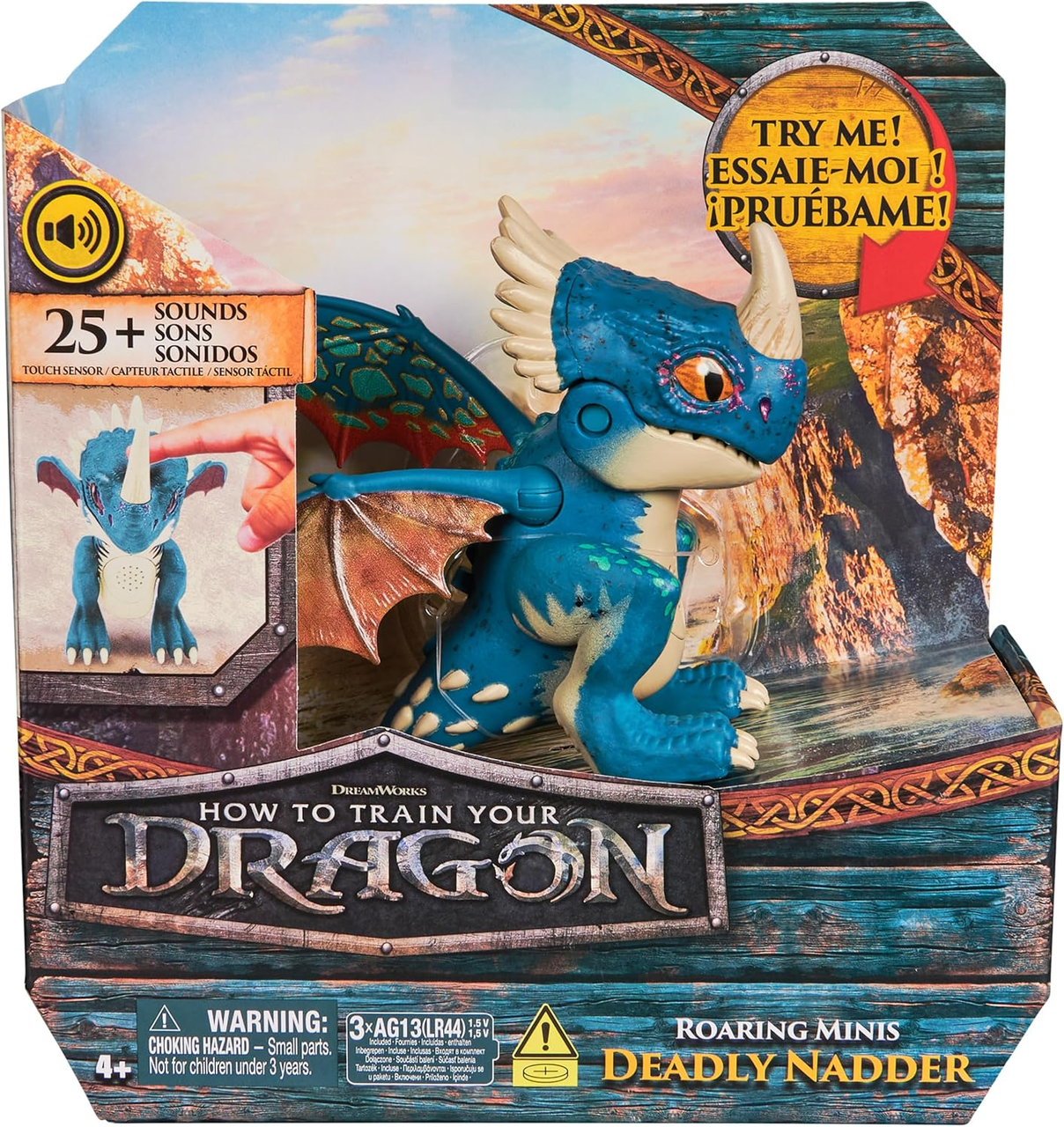 Интерактивная игрушка DreamWorks Dragons How to Train Your Dragon Roaring Minis Deadly Nadder with 25 Sounds (2642345511)