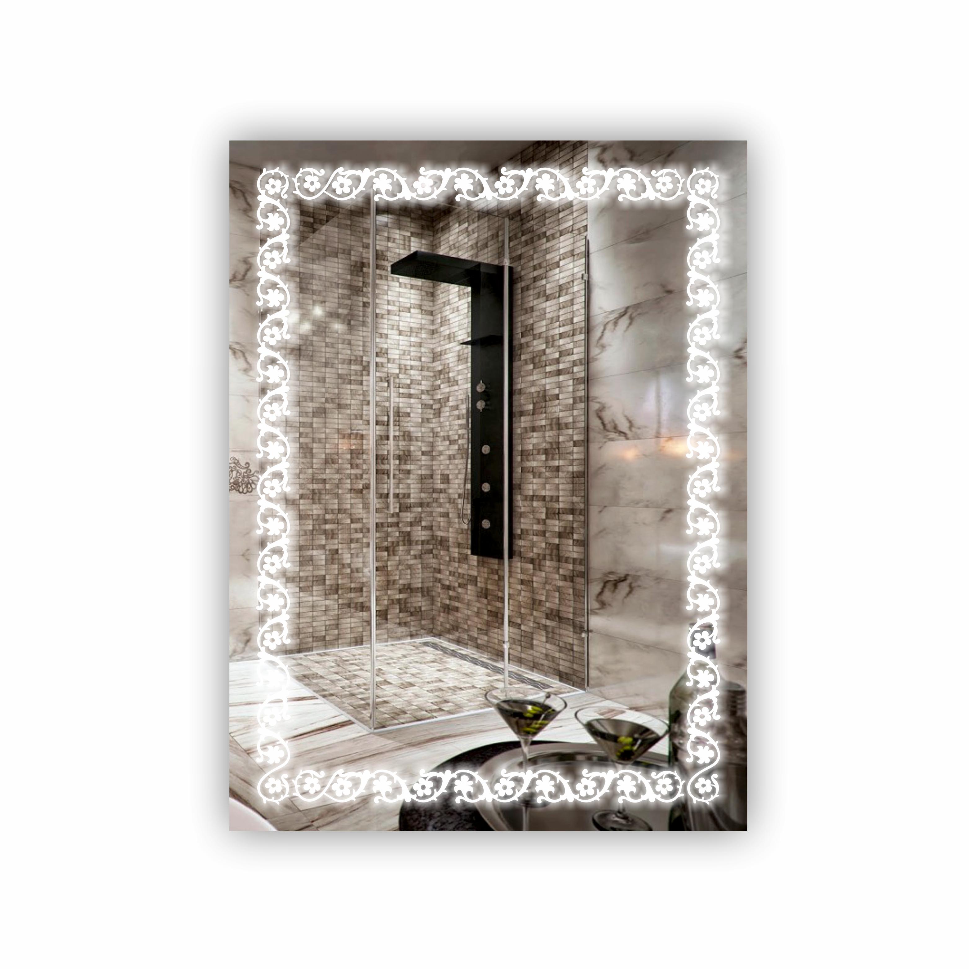 Зеркало с LED подсветкой 600х800 мм (R-007)