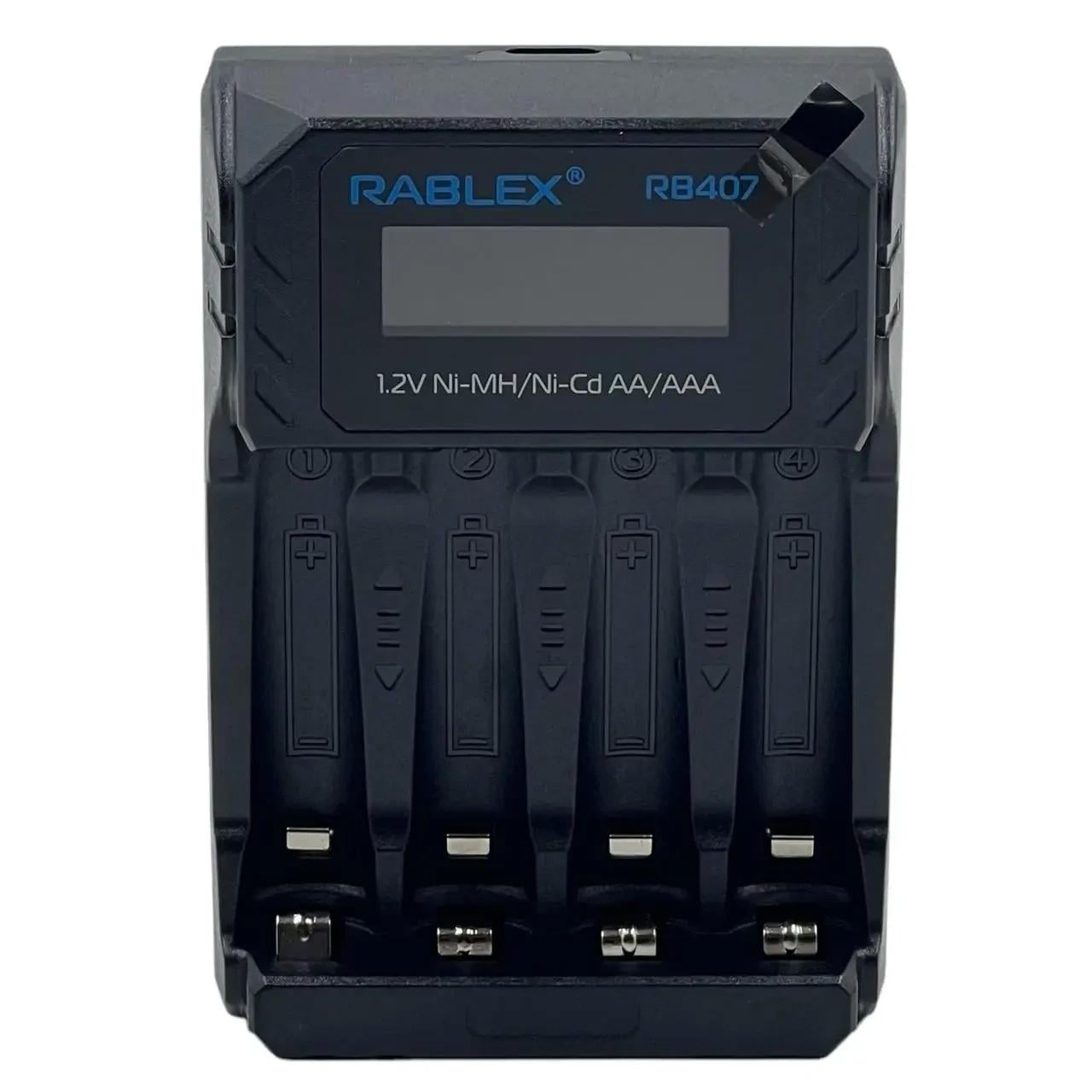 Зарядное устройство Rablex RB407 на 4 аккумулятора LED дисплей