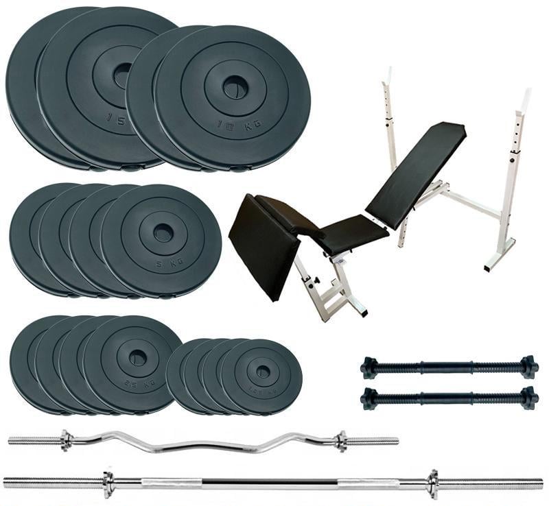 Лава для жиму з набором штанг і гантелей Newt ProGym Scott Set Pro 100 кг (NE-SKM-PL-SCOT-100)