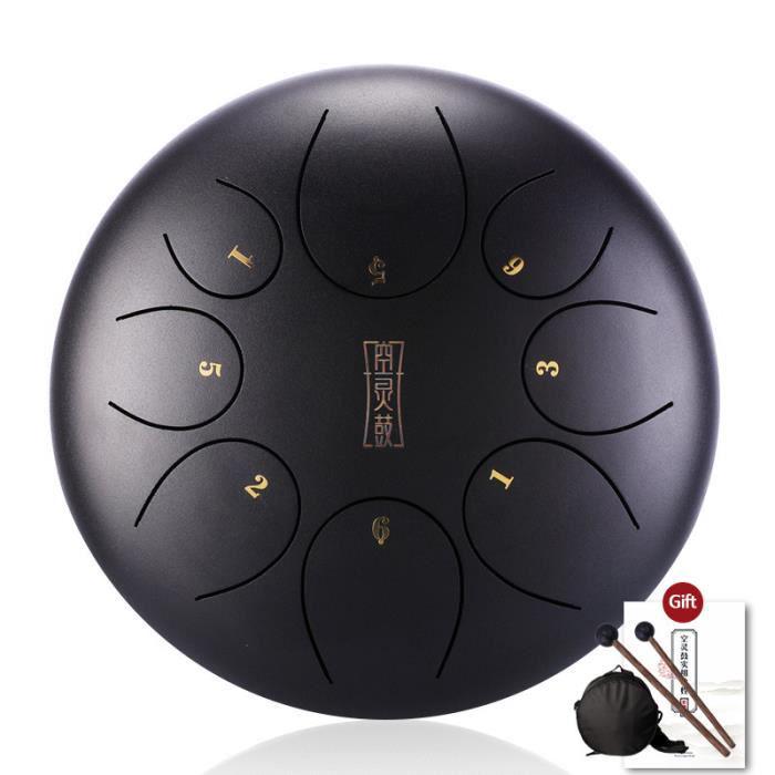 Глюкофон музыкальный инструмент 8 нот D26 см Черный