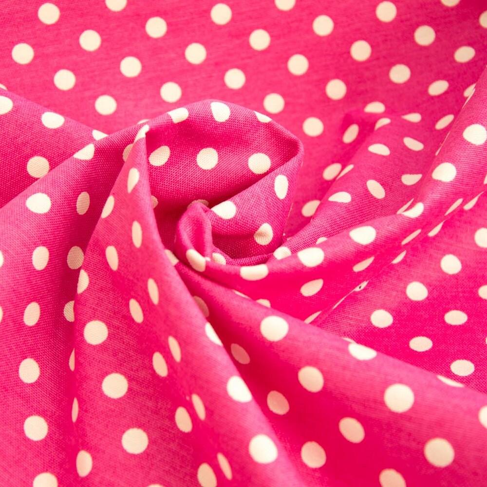 Тканина декоративна бавовняна Горох V-4 водовідштовхувальна Малиновий (10273)