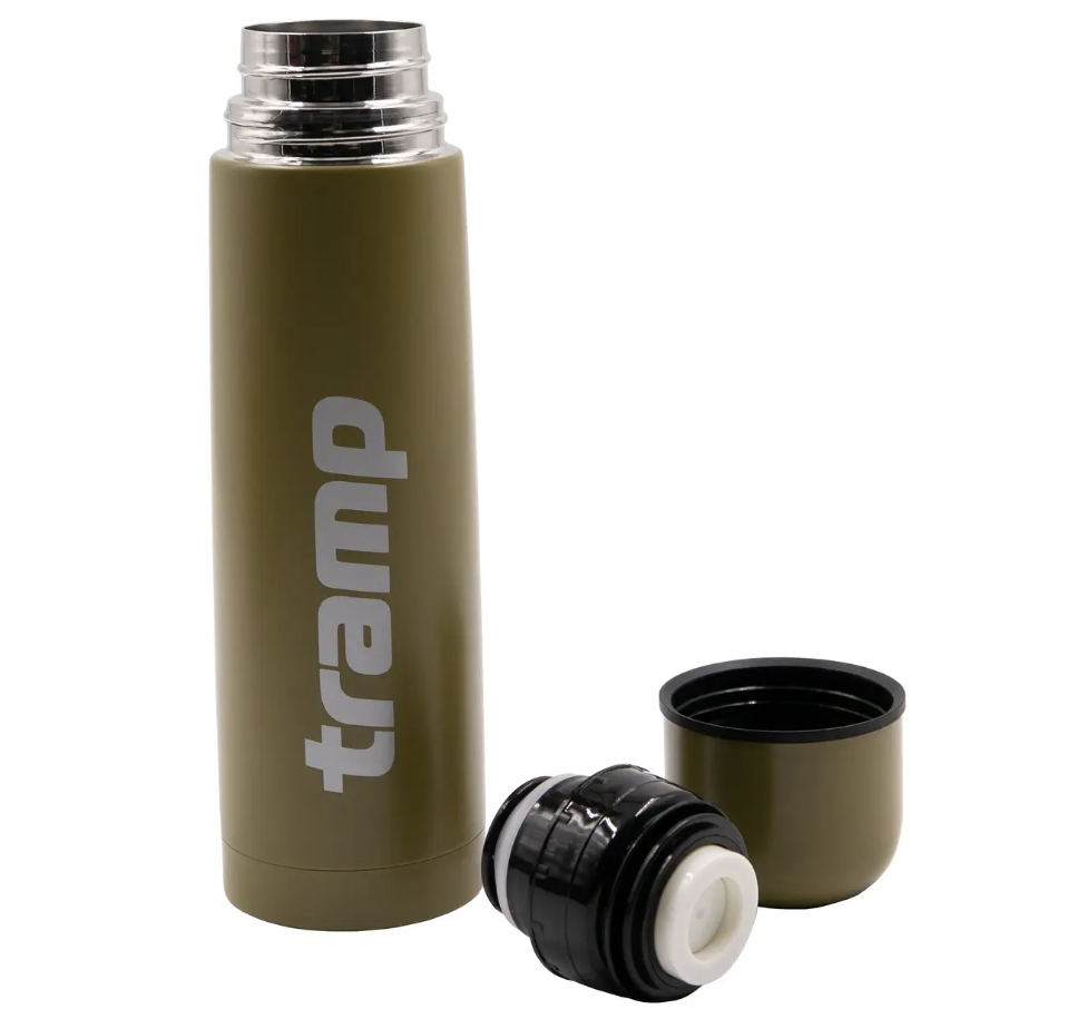 Термос для чая и напитков Tramp Basic с нержавейки держит 12 ч. 0,5 л (UTRC-111-khaki)
