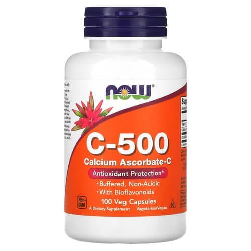Витамин C NOW C-500 Calcium Ascorbate-C 100 вегетарианских капс. (NOW-00676) Витамин C NOW C-500 Calcium Ascorbate-C 100 вегетарианских капс. (NOW-00676)