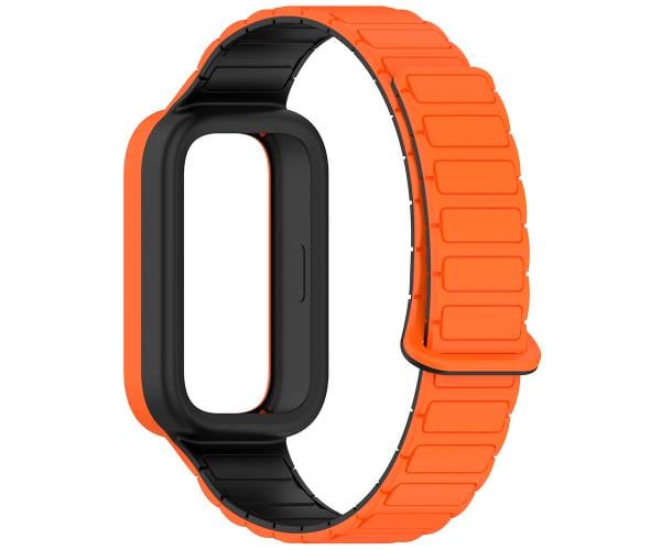 Ремешок Silicone Magnetic для Xiaomi Smart Band 9 Active Оранжевый