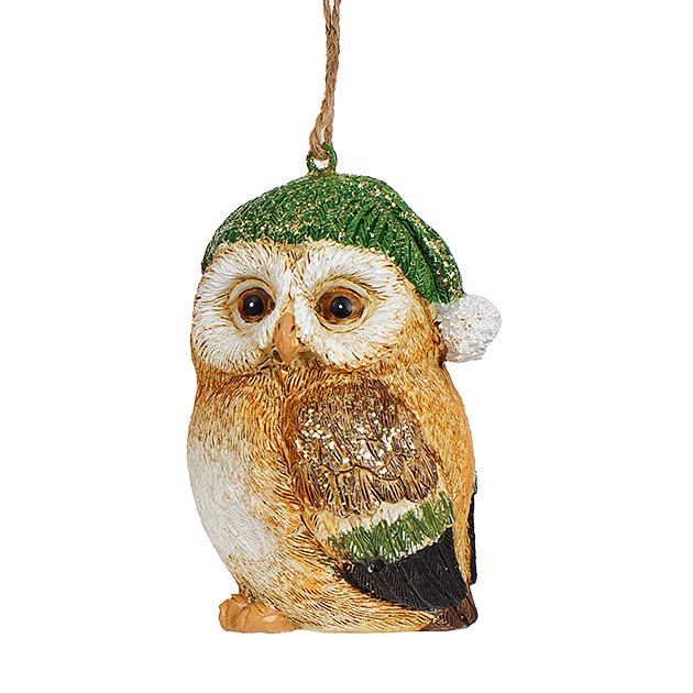Декоративная фигурка на подвесе BonaDi Совушка 10 см (218-272)