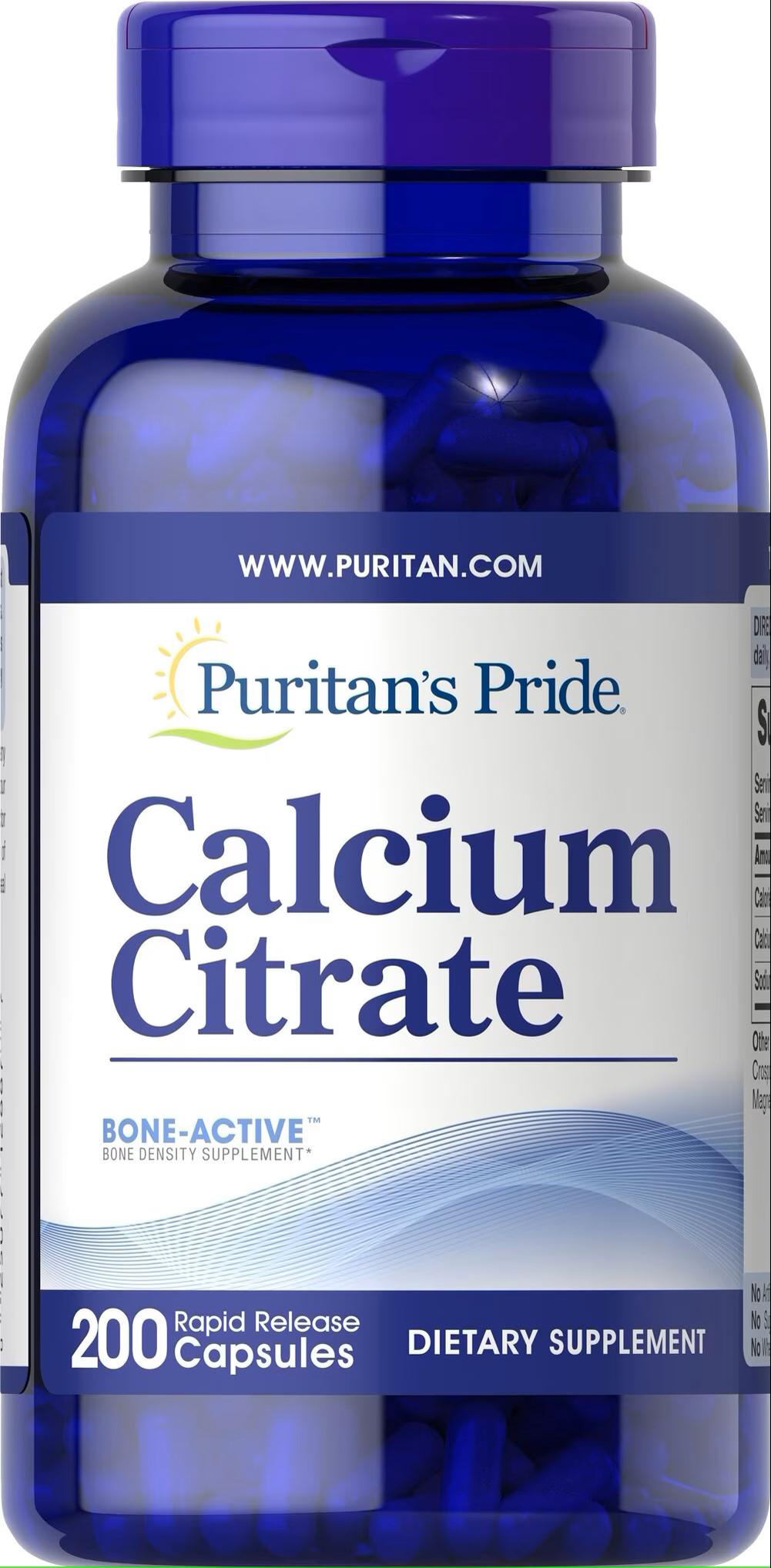 Кальций Puritan's Pride Calcium Citrate 200 капс.