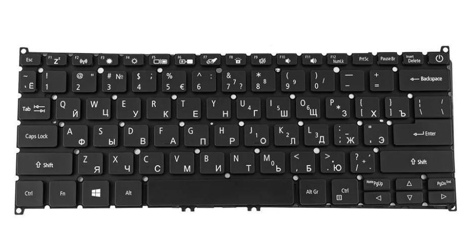 Клавиатура для ноутбука Acer AS SF514-56 rus подсветка клавиш/без фрейма Black (163223)