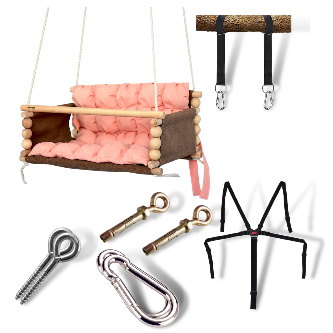 Дитяча гойдалка Infancy Маршмелоу Карамельний/Пудровий (9655891)