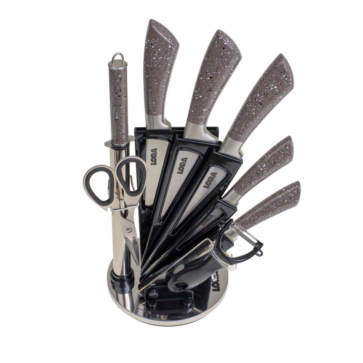 Набір ножів з підставкою Lora NS44