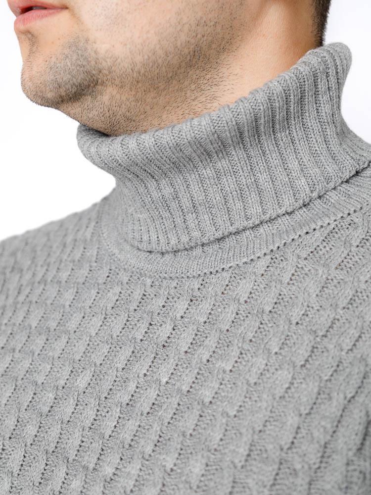 Гольф с длинным рукавом р. 50 Серый (SKT000940921) - фото 2 Гольф с длинным рукавом р. 50 Серый (SKT000940921) - фото 2