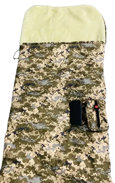 Спальный мешок с подогревом 75х240 см Хаки (9217849) - фото 4