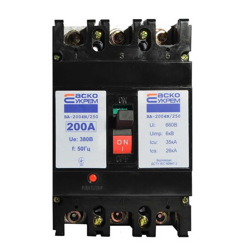 Автоматический выключатель АСКО-УКРЕМ ВА-2004N/250 3р 200А (A0010040069) Автоматический выключатель АСКО-УКРЕМ ВА-2004N/250 3р 200А (A0010040069)