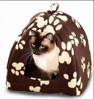 Будинок для тварин Pet Hut утеплений м'який 35х35х40 см Коричневий (25397863) - фото 3