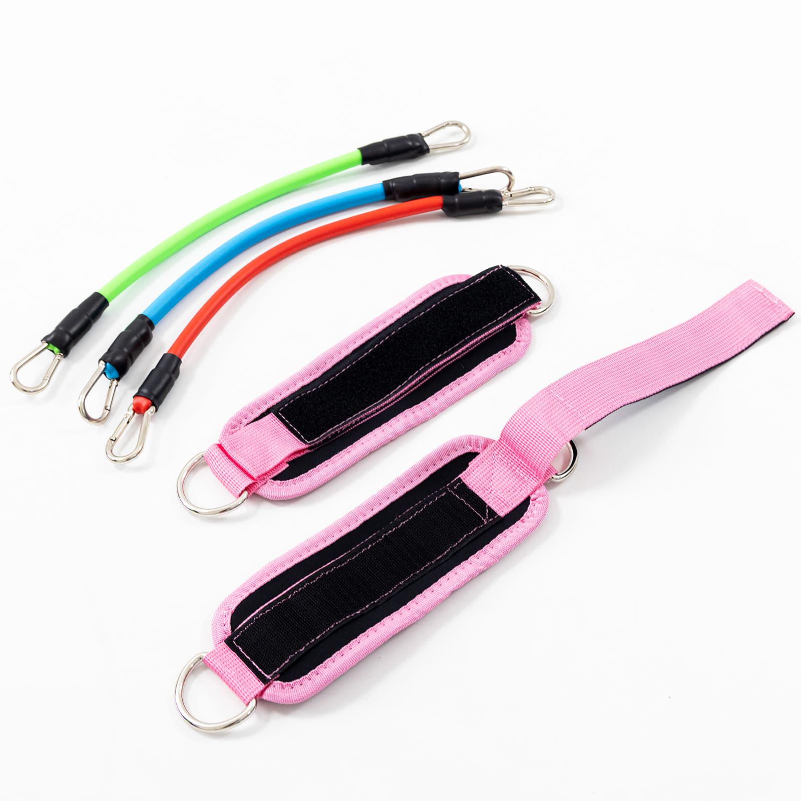 Эспандер латеральный OSPORT трубчатый 3 шт. с манжетой Розовый (MS 4612) - фото 2 Эспандер латеральный OSPORT трубчатый 3 шт. с манжетой Розовый (MS 4612) - фото 2