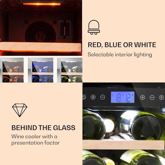 Холодильник для вина KLARSTEIN Vinovill17 Built-In Duo 2 зоны стеклянные двери 53 л (10032030) - фото 2 Холодильник для вина KLARSTEIN Vinovill17 Built-In Duo 2 зоны стеклянные двери 53 л (10032030) - фото 2