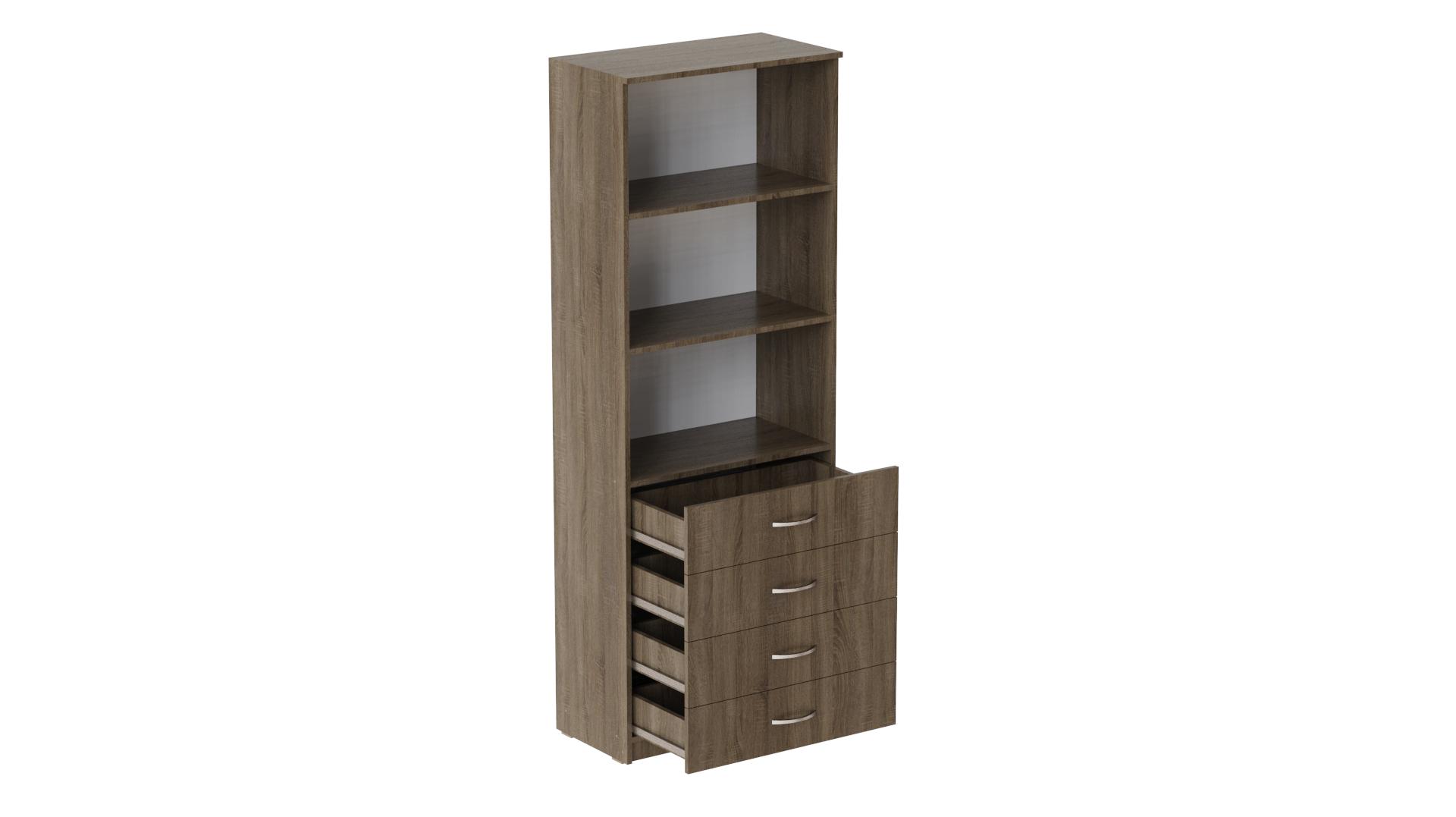 Шкаф Ferrum-decor Анжело на 3 полки с 4 ящиками ДСП 16 мм 900x700x380 мм Дуб Сонома Трюфель (FRD-105023) Шкаф Ferrum-decor Анжело на 3 полки с 4 ящиками ДСП 16 мм 900x700x380 мм Дуб Сонома Трюфель (FRD-105023)