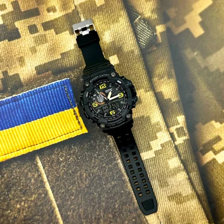 Наручные часы Patriot 002BKUASI Тризуб серебро с коробкой Черный - фото 2