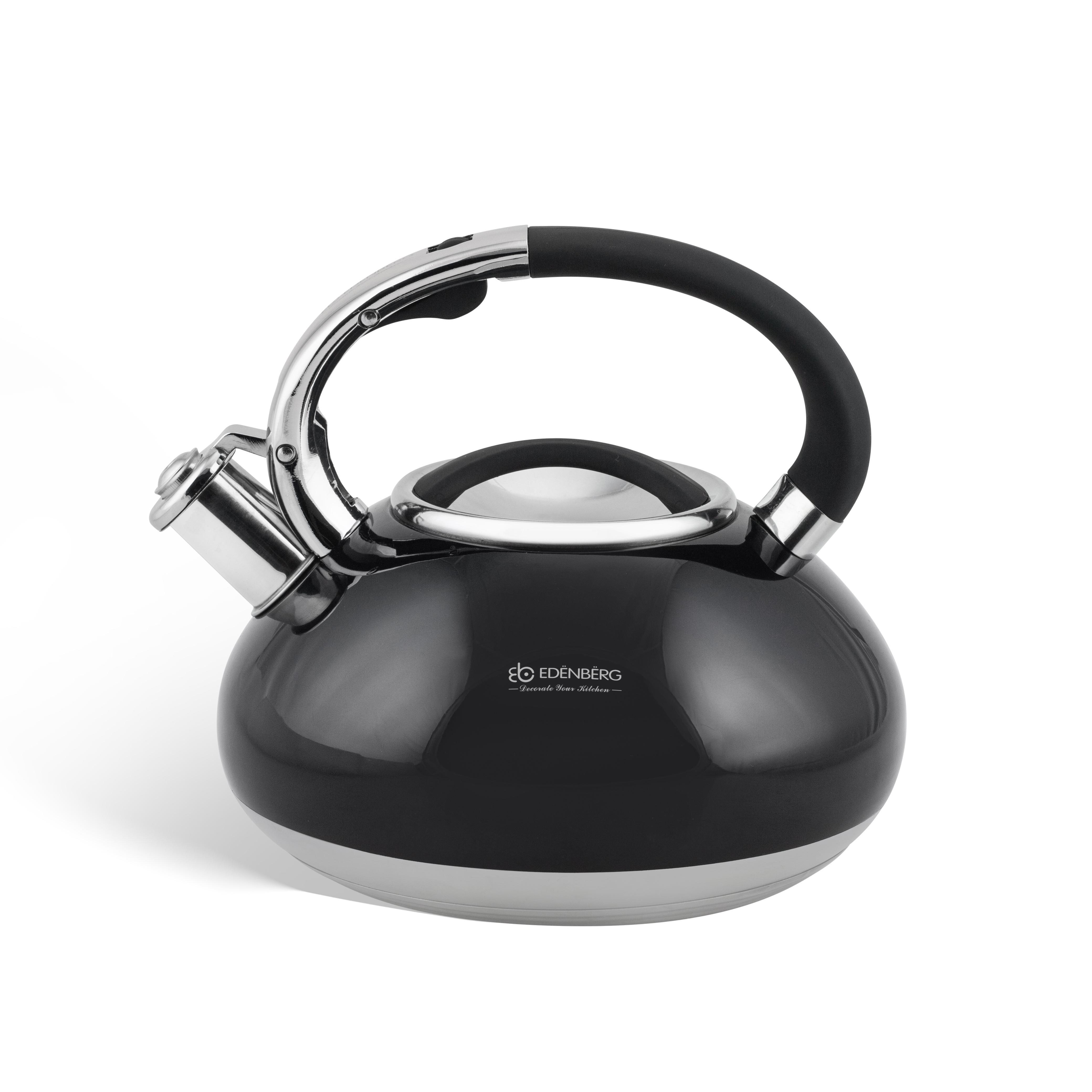 Чайник Edenberg со свистком из нержавеющей стали 3 л (EB-2452-black)