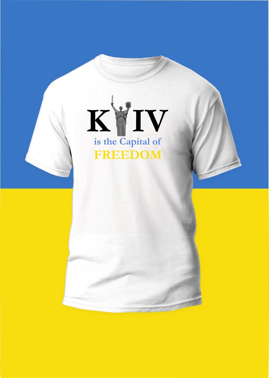 Футболка YOUstyle "Kyiv is the Capital of Freedom" 0987 XS White (14336313)