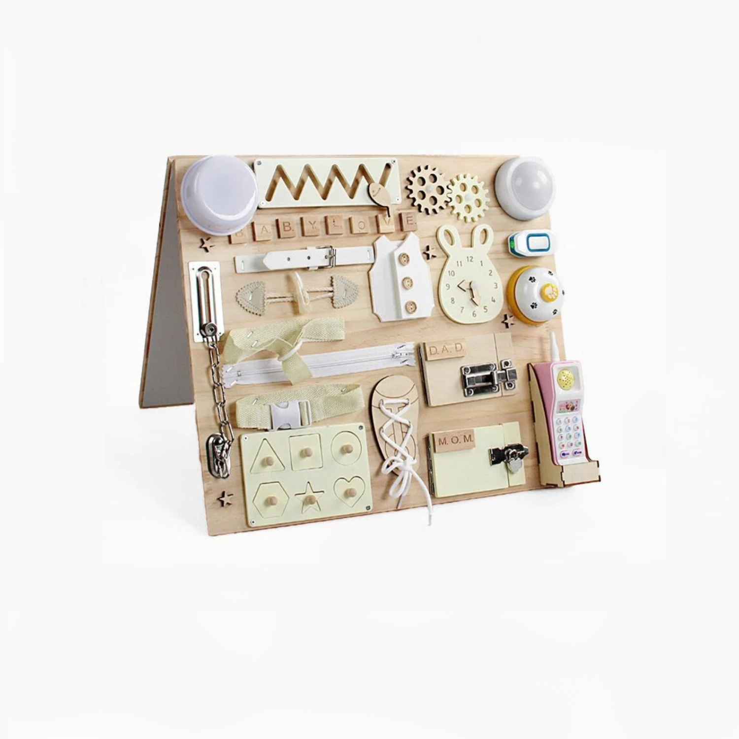 Бізіборд для малюків C 64844/4 лампочка/телефон/звук/підсвічування/англійською мовою/магнітна дошка/дзвінок (25807176)