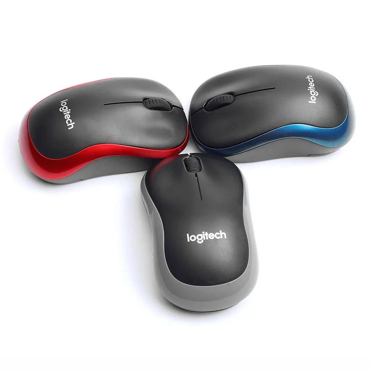 Мышь беспроводная Logitech M185 Wireless Office Mouse 2,4Ghz USB приемник 1000DPI оптическая бесшумная Red (180894) - фото 4 Мышь беспроводная Logitech M185 Wireless Office Mouse 2,4Ghz USB приемник 1000DPI оптическая бесшумная Red (180894) - фото 4