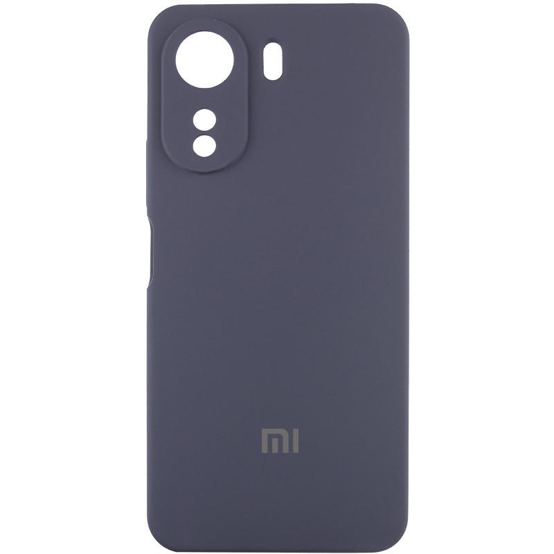 Противоударный Чехол Silicone Cover Lakshmi Full Camera (AAA) with Logo для Xiaomi Redmi   13C / Poco C65 Серый / Dark Gray