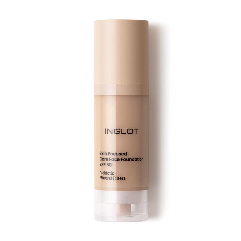 Тональная основа Inglot skin focused care face foundation SPF 50 306 Medium beige