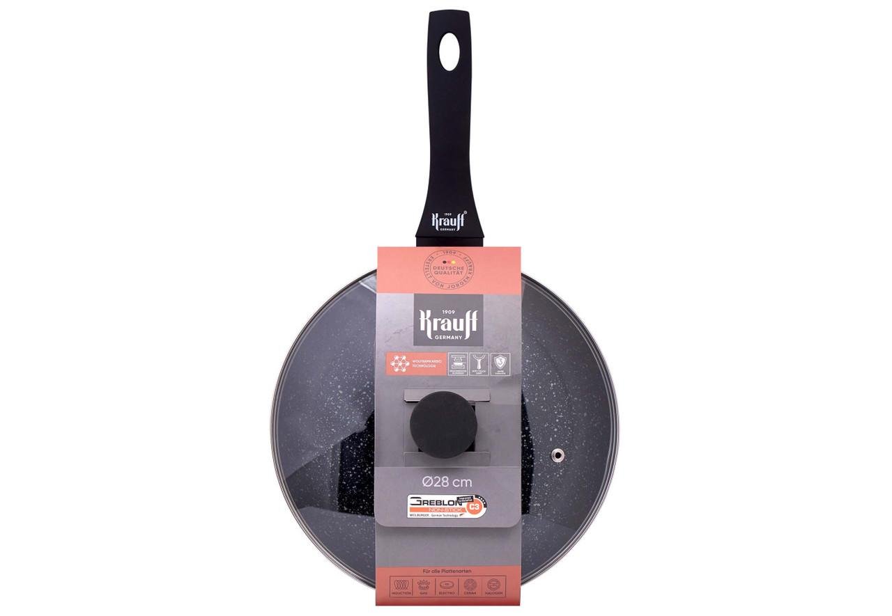 Сковорода Krauff 88-222-107 з антипригарним покриттям з кришкою 28 см (2568810122)
