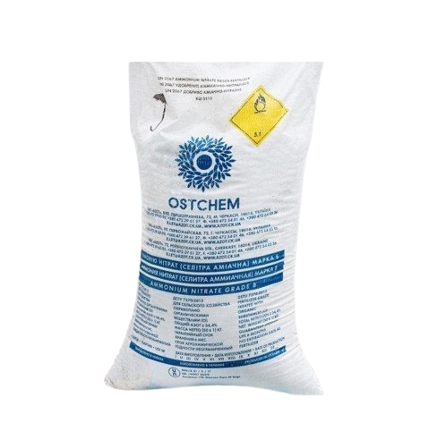 Удобрение Ostchem азотное минерально-органическое для почвы селитра аммиачная гранулированная N-34,4 25 кг