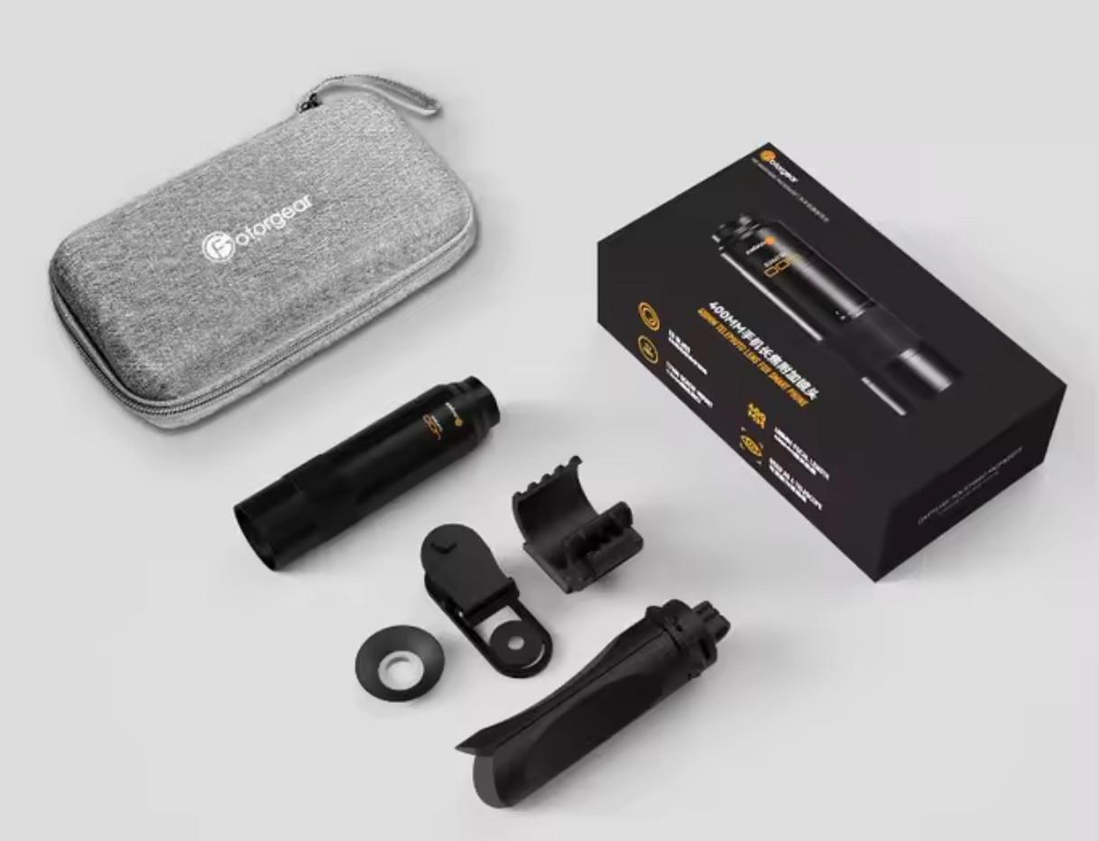 Телефотообъектив Foton Fotogear 400MM со штативом для смартфона (2669335796) - фото 2 Телефотообъектив Foton Fotogear 400MM со штативом для смартфона (2669335796) - фото 2