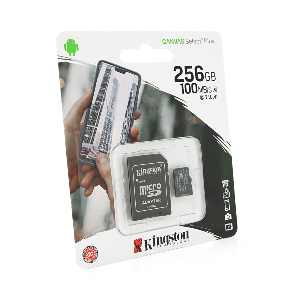 Карта памяти Kingston Canvas microSDHC Class 10 A1 UHS-I 256 Гб (26301838)