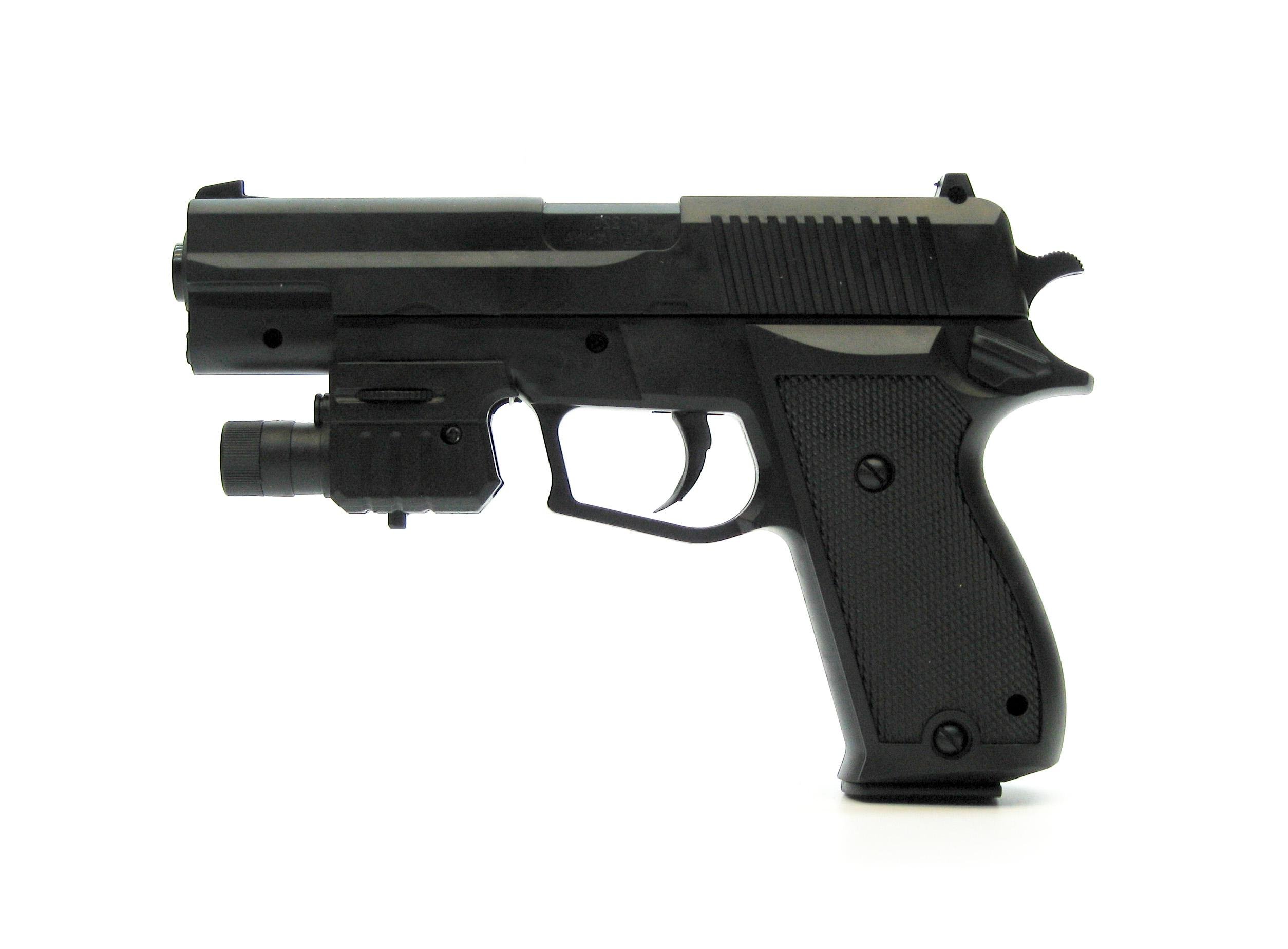 Игрушечный пистолет 220A на пульках 6 мм с лазерным прицелом (220 A)