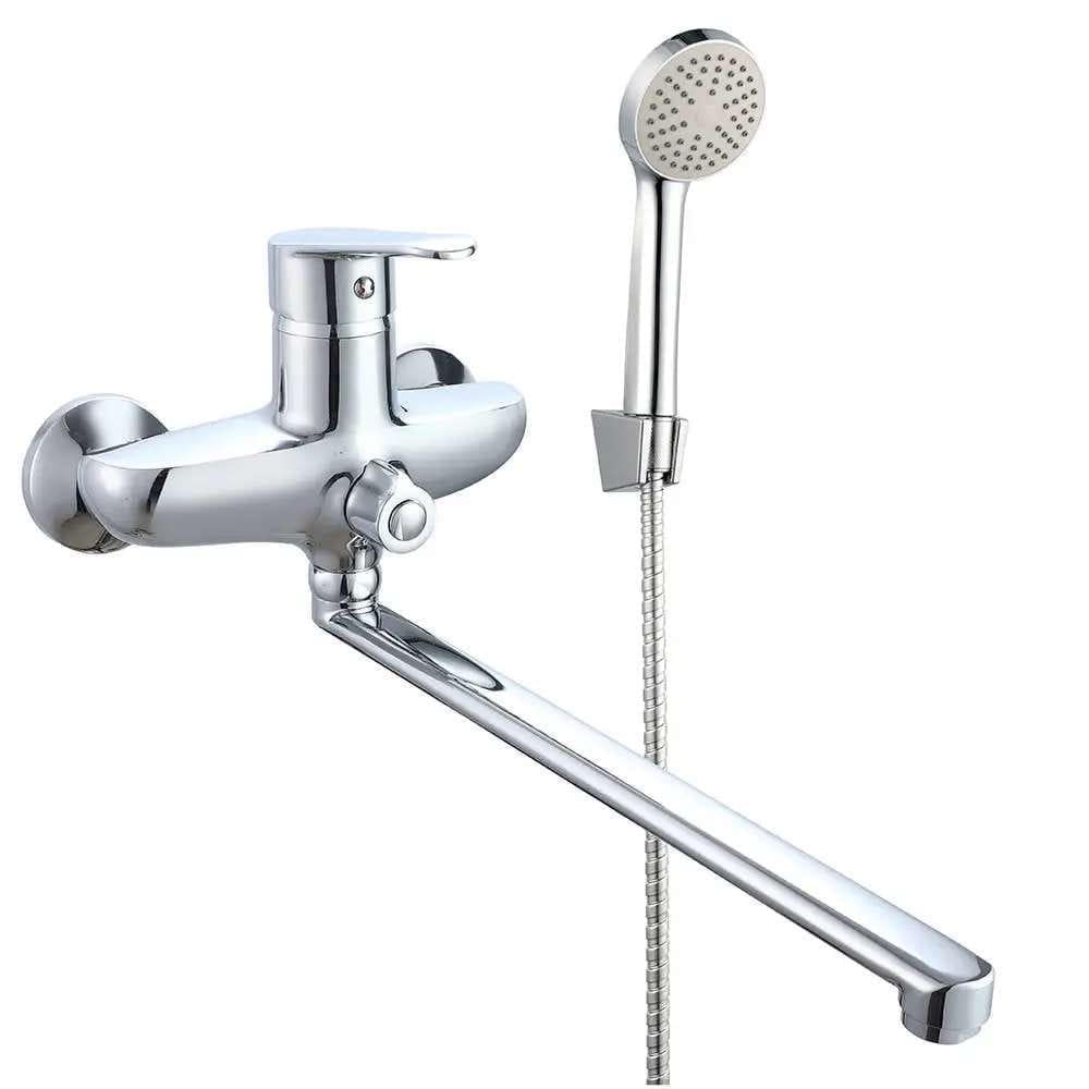 Смеситель для ванны Wezer VRL714-07 однорычажный с ручной лейкой Хром (SQ-1056344)