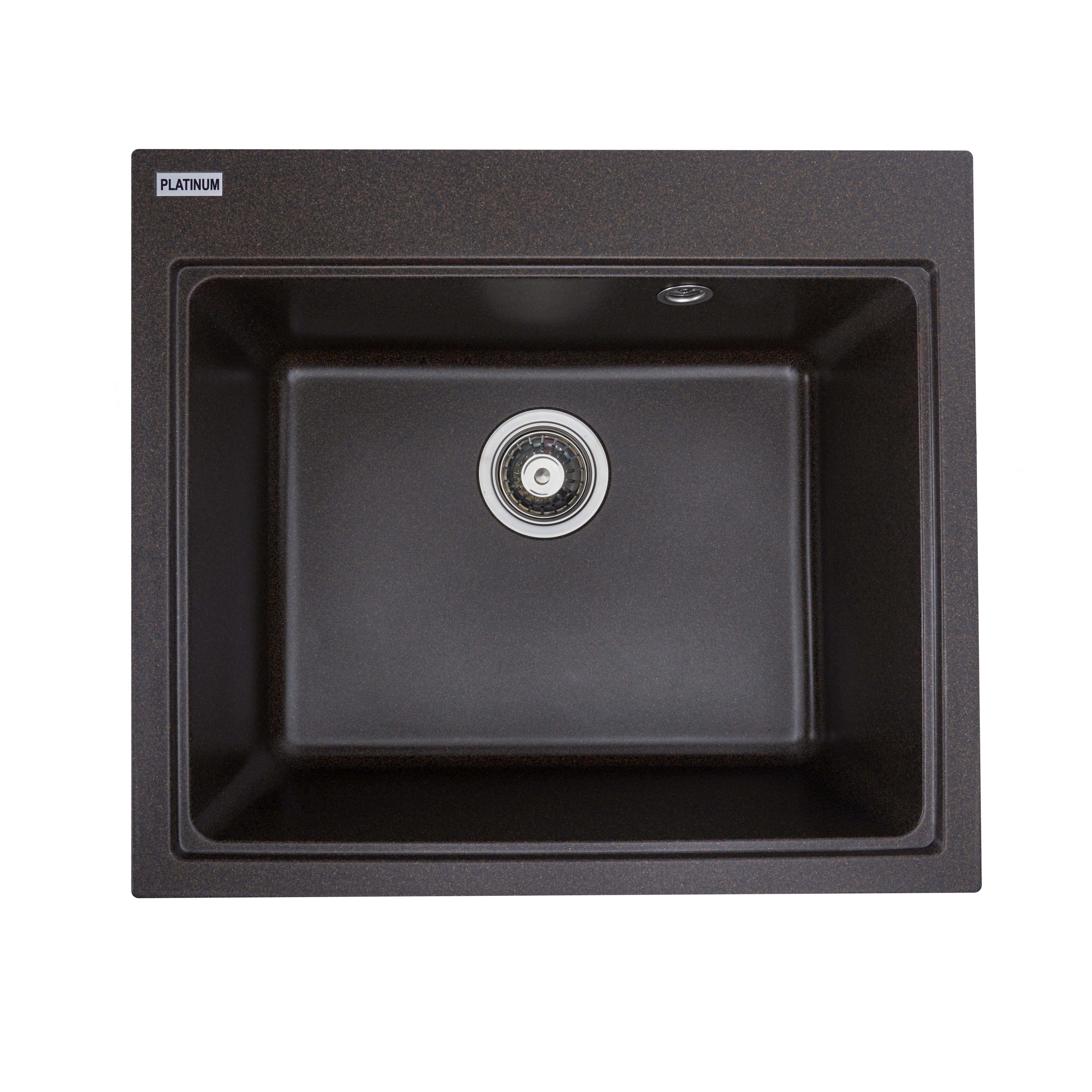 Мойка для кухни Platinum 5852 Vesta гранит матовый Шоколадный
