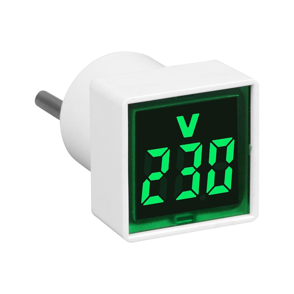 Вольтметр цифровой SINOTIMER LED AC EU индикатор напряжения в розетку 220V (31185968)
