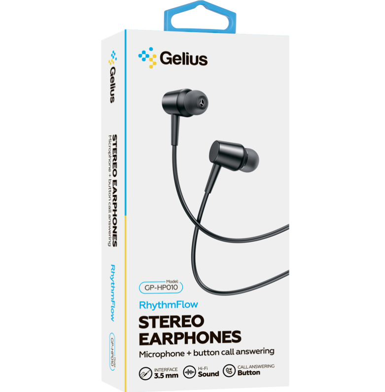 Наушники Gelius RhythmFlow GP-HP010 3.5 Jack Black - фото 2 Наушники Gelius RhythmFlow GP-HP010 3.5 Jack Black - фото 2