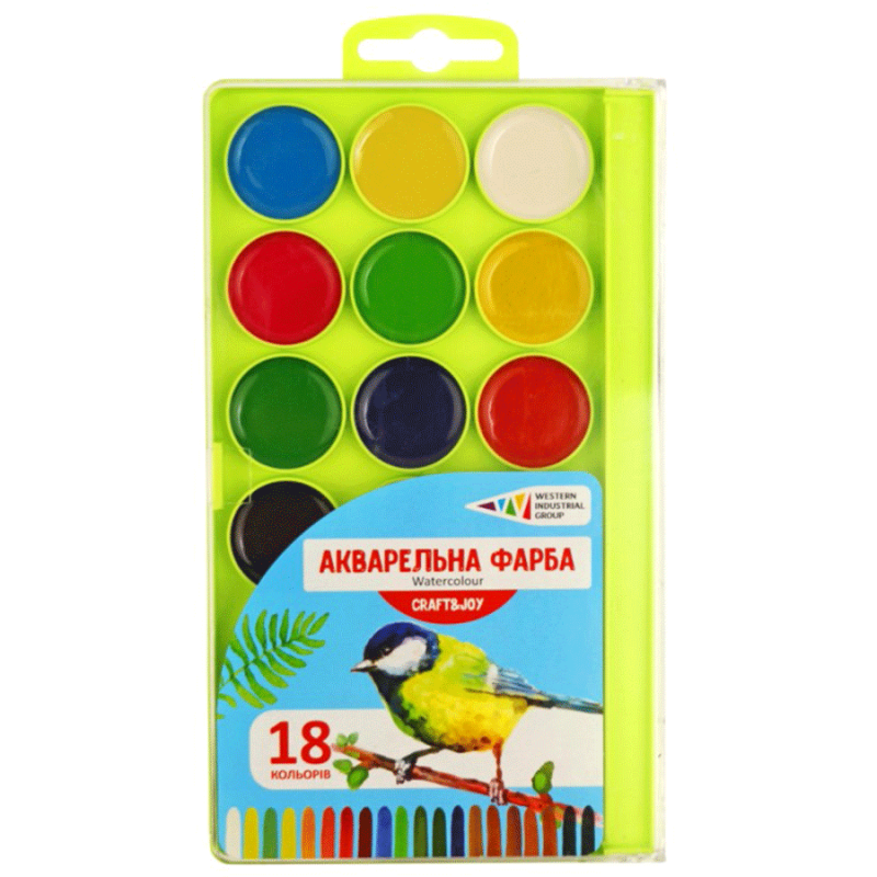 Акварельные краски Craft & Joy 18 цв. (312086/Cr 4820072539897)