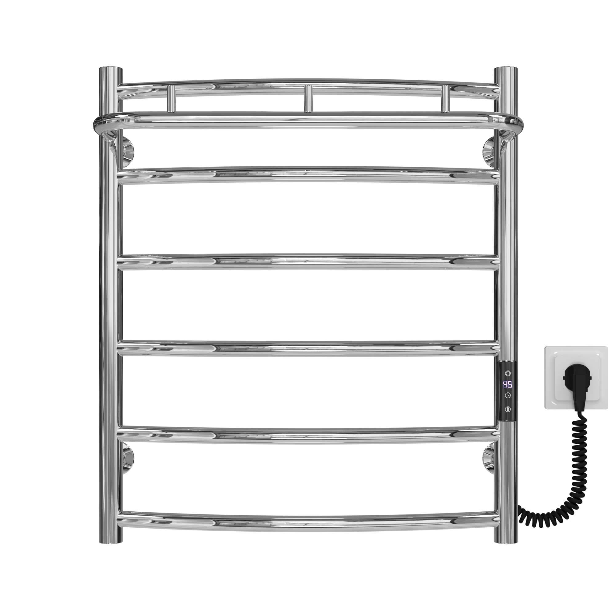 Полотенцесушитель электрический Deffi Классик N П6 JD03 правое подключение нержавеющая сталь 500х600 мм Хром (C.KN.60.50.6.E.C.R.1)