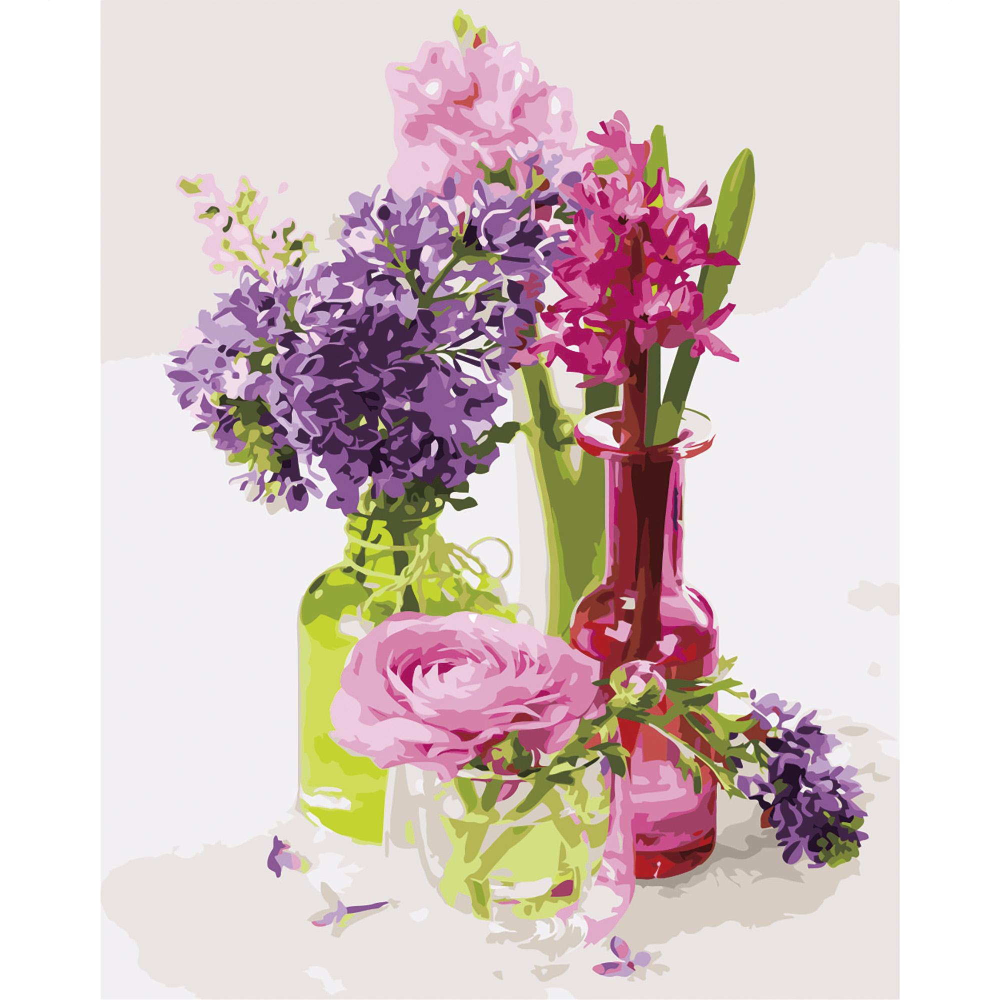 Картина по номерам Strateg Разнообразие букетов 40x50 см (VA-2656)